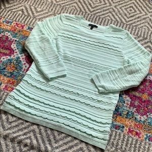 Banana Republic Seafoam Green Scallop Sweater